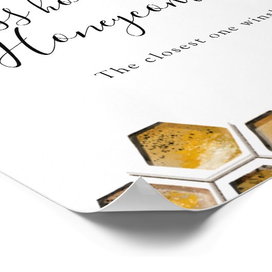 Guess How Many Honeycombs Shower Game ポスター (角)