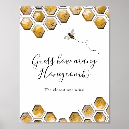 Guess How Many Honeycombs Shower Game ポスター (正面)