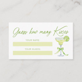 Guess How Many Kisses Bridal Shower Game Card エンクロージャーカード