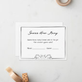 Guess How Many Kisses Bridal Shower Game Swan Chic ノートカード (正面/裏面インサイチュ)