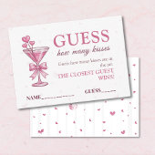 Guess How Many Kisses Game Card A Tiny Bit Engaged エンクロージャーカード