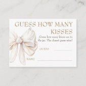 Guess How Many Kisses Game Cards - Chic Bow  エンクロージャーカード (正面)