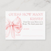 Guess How Many Kisses Game Cards - Chic Bow  エンクロージャーカード (正面)