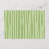 Guess How Many Kisses Game Soft Green Striped Card サンキューカード (裏面)