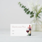 Guess How Many Kisses Wine Bridal Shower Game プレイスカード (スタンド正面)