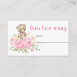 Guess how many pink bear card エンクロージャーカード