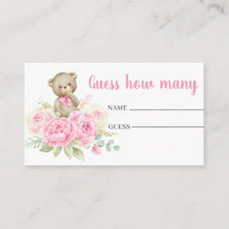 Guess how many pink bear card エンクロージャーカード