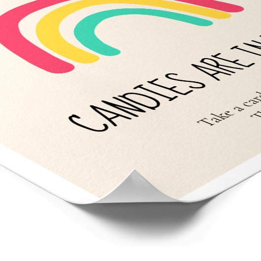 Guess how many Rainbow Baby shower game ポスター (角)