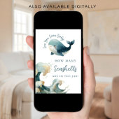 Guess How Many Sea You Soon Baby Shower Game Card 招待状