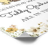 Guess How Many Teddy Bears Baby Shower Game Sign ポスター (角)