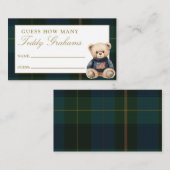 Guess How Many Teddy Grahams Baby Shower Game エンクロージャーカード (正面/裏面)