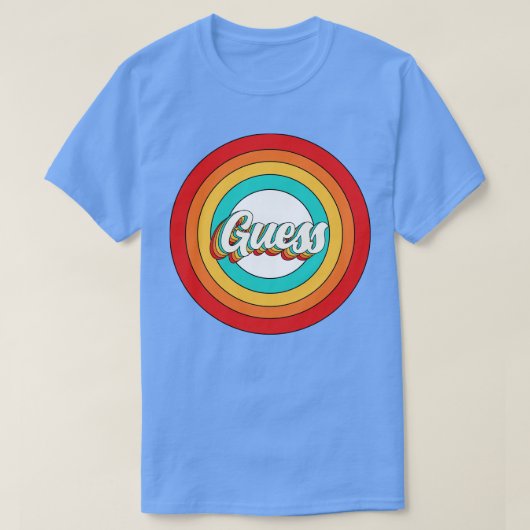 Guess Name Shirtヴィンテージ推測サークル Tシャツ (デザイン正面)