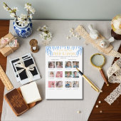 Guess the Age Bridal Shower blue game 招待状