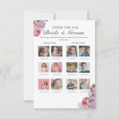 Guess the Age Bridal Shower Floral game 招待状 (正面)