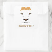 Guess The Animal – Lion | King of the Jungle スクエアシール (バッグ)