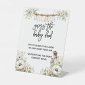 Guess the baby food Baby Shower Game 台座サイン (正面)