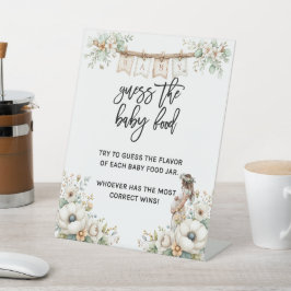 Guess the baby food Baby Shower Game 台座サイン