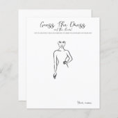 Guess The Dress – ゲームブライダルシャワーパーティー (正面/裏面)