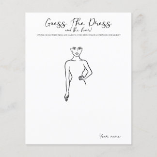Guess The Dress – ゲームブライダルシャワーパーティー