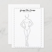 Guess The Dress – ゲームブライダルシャワーパーティー (正面/裏面)