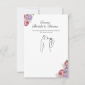 Guess the Dress Bridal Shower Floral game 招待状 (正面)