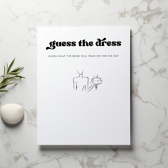 Guess the Dress Bridal Shower Party Game (クリエイターアップロード済み)