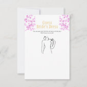 Guess the Dress Bridal Shower Pink game 招待状 (正面)