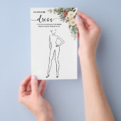 Guess the Dress Winter Bridal Shower Game Card チラシ (ハンドル)