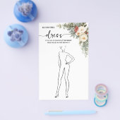 Guess the Dress Winter Bridal Shower Game Card チラシ (シングル)