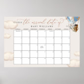 Guess The Due Date Calendar Elephant Poster ポスター (正面)