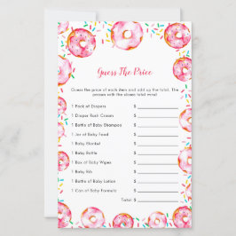 Guess The Price Donuts Diapers Baby Shower Game