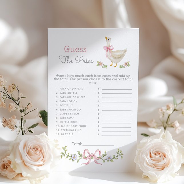 Guess the Price Goose Books baby shower game (クリエイターアップロード済み)
