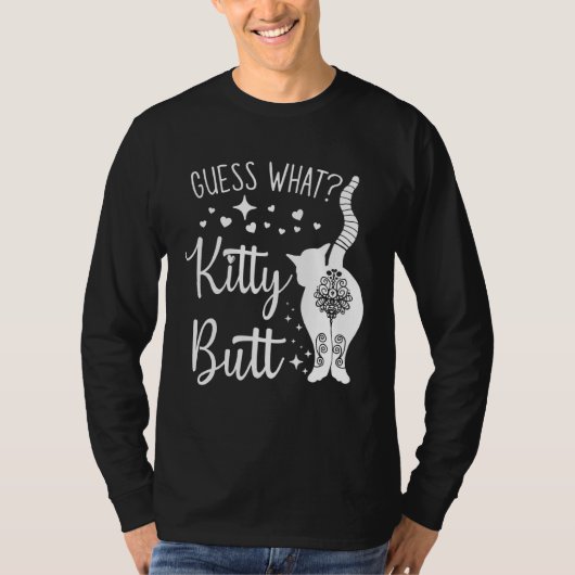 Guess Whatお尻Mandala Cat Kitten Owner Tシャツ (正面)