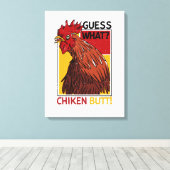 Guess What Chickenお尻おもしろいパパ兄弟姉妹 キャンバスプリント (インサイチュ (ウッドフロア))