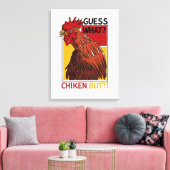 Guess What Chickenお尻おもしろいパパ兄弟姉妹 キャンバスプリント (インサイチュ (リビング))