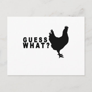 Guess What Chickenお尻Tシャツ.png ポストカード