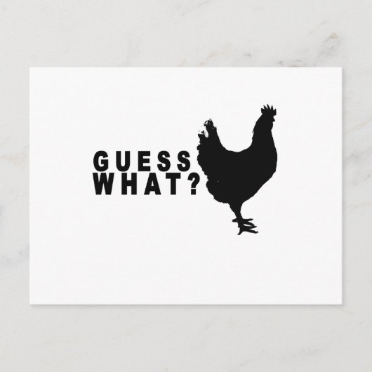 Guess What Chickenお尻Tシャツ.png ポストカード (正面)