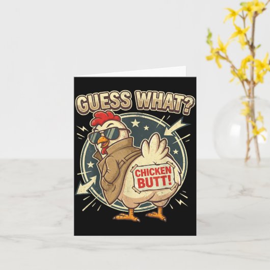 Guess What Chicken Butt カード (黄色い花)