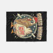 Guess What Chicken Butt  フリースブランケット (正面(横))