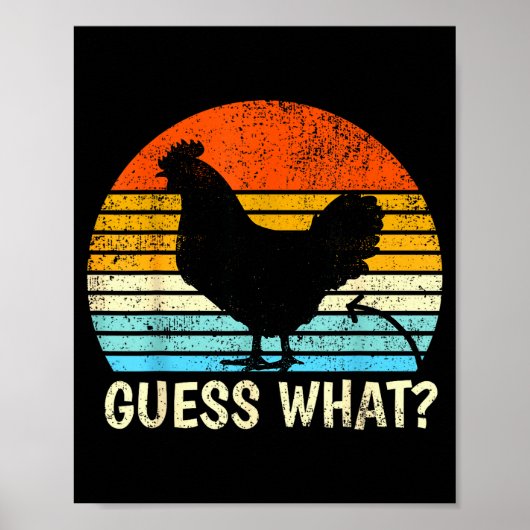 Guess What_ Chicken Butt! Farm Joke Funny Chickens ポスター (正面)