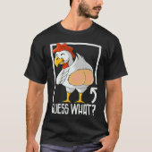 guess what chicken butt farmer chicken tシャツ (正面)