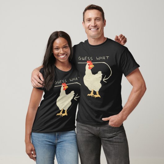 Guess What Chicken Butt Funny Happy Tシャツ (ユニセックス)