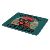 Guess What Chicken Butt Funny Retro Rooster カッティングボード (角)