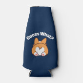 Guess What Corgiお尻おもしろい犬オーナーブルー ボトルクーラー (正面)
