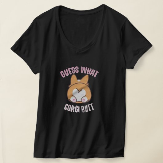 GUESS WHAT CORGIお尻 Tシャツ (レイダウン)