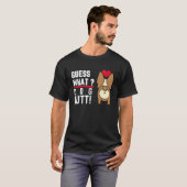 Guess What Dog Butt Black Fun and Humour Tシャツ (正面フル)