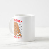 Guess What Gingerbread Butt Funny Xmas Gingerbread コーヒーマグカップ (正面左)