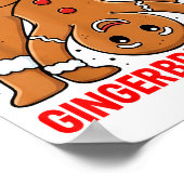 Guess What Gingerbread Butt Funny Xmas Gingerbread ポスター (角)
