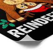 Guess What Reindeer Bu-tt Funny Christmas Family C ポスター (角)