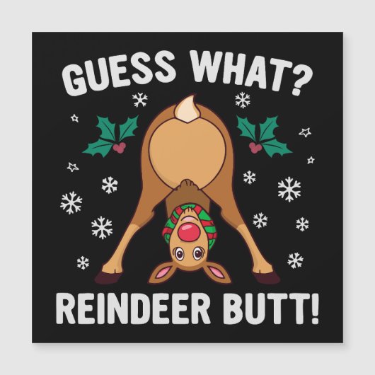 Guess What Reindeer Butt Christmas Joke (正面)
